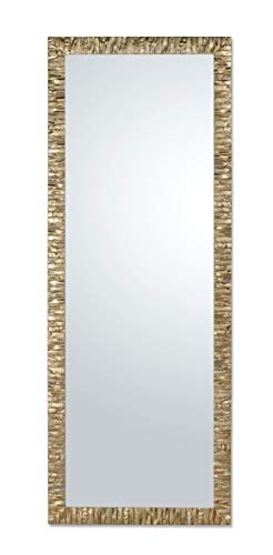 Spiegel Modern Silber Champagne Holzrahmen Tannen  55x145  Furnitur Wandspiegel Ganzkörperspiegel Flurspiegel