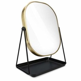 Spiegel zum Schminken Kosmetikspiegel Schminkspiegel Tischspiegel mit Schmuckaufbewahrung und Frisieren Standspiegel mit Aufbewahrung