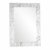Wandspiegel Spiegel Wand Silber Rahmen Tannenholz Finitur Blattsilber handgefertigt  65x85 Spiegelglas aus Kristall Schlafzimmer Wohnzimmer Flur Eingagsraum Badezimmer
