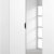 Eckschrank Kleiderschrank Schrank in Weiß mit Spiegel 2-türig Kleiderstangen Einlegeböden modern schick Schlafzimmer Spiegelschrank
