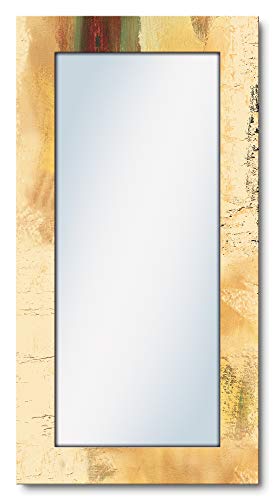 Ganzkörperspiegel mit Shabby Chic Mediterran Toskana Abstrakt Rahmen Holz Wandspiegel zum Aufhängen 60x120 cm