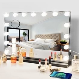 Hollywood-Spiegel mit Lichtern, Schminkspiegel mit Smart-Touch Tischspiegeln Theaterspiegel dimmbare LED-Lampen für Schminktisch