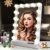 Kleiner Theaterspiegel Kosmetikspiegel Hollywood Spiegel mit Beleuchtung, Schminkspiegel mit LED Licht Tisch-/Wandmontage