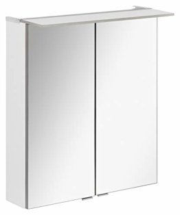 LED Spiegelschrank Badschrank mit Soft-Close Maße ca. 60 x 69 x 15 cm hochwertiger Schrank mit Spiegel und Beleuchtung für das Bad Weiß