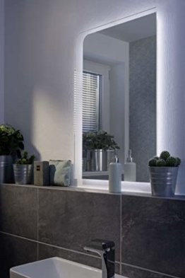 Moderner LED Spiegel Wandspiegel mit Design-LED-Beleuchtung Runde Ecken 55 x 80 cm Lichtfarbe: Kaltweiß Badspiegel mit LEDs