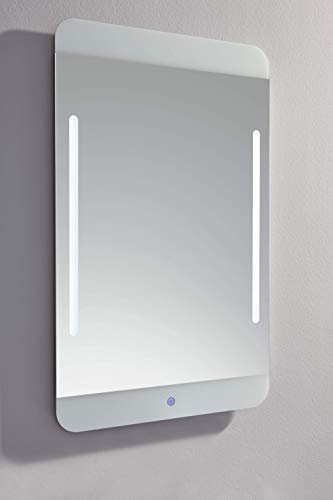 Moderner LED Spiegel Wandspiegel mit LED-Beleuchtung und Sensorschalter Maße ca. 55 x 90 x 3 cm Lichtfarbe: Tageslichtweiß LEDs
