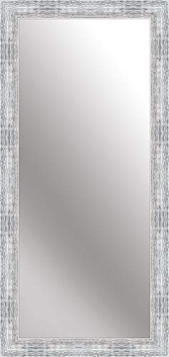 Nielsen Wandspiegel moderner Spiegel mit Rahmen Silber Weiß, ca. 70x170 cm Flur Eingang Wohnzimmer Raum Schlafzimmer