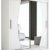 Spiegel Kleiderschrank Schwebetürenschrank mit Kleiderstange und Einlegeboden Schlafzimmer Schiebetüren Modern Design Weiß