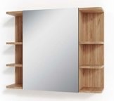 Spiegelschrank mit Ablage Badmöbel Eiche Anthrazit Bad Spiegel Unterschrank Badschrank Schrank Natur praktisch modern