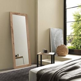 Standspiegel Bodenspiegel Natur Holz Rahmen 160 x 60 cm, Rustikale Eiche, Luxus Design Spiegel Raum Zimmer Made in Italy