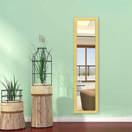 Wandspiegel Gold 120x30cm Großer Spiegel mit goldenen Rahmen HD Ganzkörperspiegel für Tür, Wohn-, Schlaf- und Ankleidezimmer