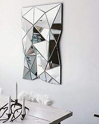 Design Spiegel Prisma, Wandspiegel Dekospiegel Wanddeko, Wanddekoration KARE Spiegeldeko großer rechteckiger Spiegel 120x80x10cm