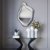 Design Spiegel Hologramm Silber 117x68cm Kare Design Spiegel für die Wandspiegel silberner Spiegel mit silbernen Rahmen