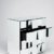 Spiegelbox Spiegel CUBE Tisch Seltene Designfigur Ideal für Lounge, Laden, Geschäft Kare Möbel Spiegelkommode KOMMODEN Silber