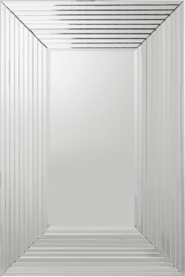 Design Spiegel großer Wandspiegel Weiß, Flurspiegel, Garderobenspiegel, Barspiegel, Rahmenloser Wohnzimmerspiegel 150x100x5cm Silber