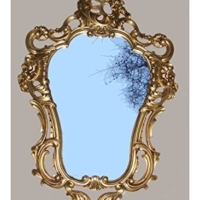 ANTIK BAROCKSPIEGEL EXKLUSIVER WANDSPIEGEL Retro ANTIK Gold 50X76 WANDDEKO
