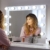 Großer Hollywood-Spiegel 80 x 65 cm Weiß Schminktischspiegel mit Glühbirnen Hollywood Theater Glanz Make-up