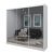 Kleiderschrank mit Spiegel und Schiebetüren Großer Spiegelschrank Spiegelkleiderschrank für Schlafzimmer Weiß