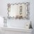 Spiegel Großer Dekorativer Design Wandspiegel 90X60cm mit Glasrahmen Rechteckig Spiegel für Flur, Wohnzimmer