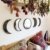 Spiegel Mond Form Mondphasen 5 Stück Dekoration Wandspiegel Spiegeltattoos Acryl Home Interior Design Holz Wanddekoration