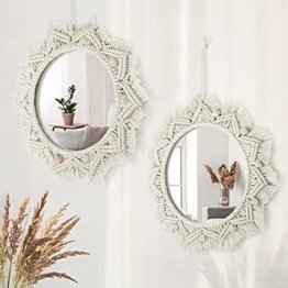 Wandspiegel Sonne Mirror Art Deko Runder Spiegel Ornament für Wand Dekoration Home Schlafzimmer Wohnzimmer