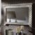 Vintage Wandspiegel Hell mit Muster Holzrahmen Spiegel Mango Holz / Akazie 90x60 weiß gewachst ANTIK Rustikal Shabby Chic Landhaus