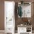 Garderobenset im Landhaus-Stil mit Spiegelschrank in Pinie weiß mit Artisan Eiche Spiegel Möbel Set Garderobe Flur