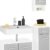 Badmöbel-Set Waschplatz Hängeschrank Unterschrank Waschbecken Grau Weiß Modern Badschrank Kombination