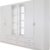 Schlafzimmer Schrank Drehtürenschrank moderner funktioneller Kleiderschrank in Weiß mit Spiegel Kleiderstangen Einlegeböden 271 x 210 x 54 cm
