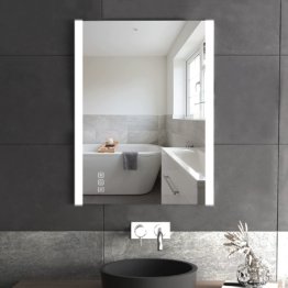 Smarter Badspiegel 60x45cm mit Beleuchtung Badspiegel mit Touch Sensor Antibeschlag Funktion moderner intelligenter Smart Spiegel