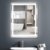 Badspiegel mit Beleuchtung 80x60cm Badezimmerspiegel Anti-Beschlag Aluminium Rahmen Badezimmer Wandspiegel Lichtspiegel mit Touch Schalter