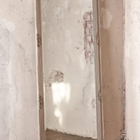 Barocker Wandspiegel Barock  klassisch Silber Ganzkörperspiegel Garderobenspiegel ca. 200 x 100 cm Antik-Stil Facettenschliff XL Flurspiegel Spiegel