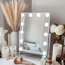Hollywood Kosmetikspiegel Tischspiegel Beleuchtung Led Spiegel Schminkspiegel Hollywood Spiegel mit Licht Make-Up-Spiegel Lichtspiegel