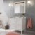 Landhaus Waschtisch Set Massivholz in weiß lackiert weiße Badmöbel Schrank Waschbecken Wandspiegel klassischer Badschrank Top Qualität