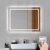 LED Badspiegel 80x60 Badezimmerspiegel Beleuchtung Lichtspiegel Wandspiegel Wand-Schalter beschlagfrei energiesparend Kaltweiß