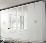 Riesiger Drehtürenschrank Großer Kleiderschrank 8 Türen Breite 360 alpinweiß Design jung modern Großes Schlafzimmer günstig einrichten