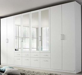 Riesiger Drehtürenschrank Großer Kleiderschrank 8 Türen Breite 360 alpinweiß Design jung modern Großes Schlafzimmer günstig einrichten