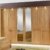 Schlafzimmerschrank aus Erle Holz Natur Massiv Großer Kleiderschrank mit Spiegel - Beleuchtung Landhaus helles Design hochwertige Qualität