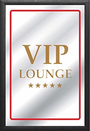 Spiegel VIP LOUNGE exklusive Wandspiegel Barspiegel 20x30 cm - VIPLounge Sammeln Dekoration Bar Zimmer Bildspiegel Logo Selten