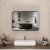 Wandspiegel 40x60cm schwarzer Metallrahmen Badspiegel Schwarz Badezimmerspiegel Wandspiegel Dekorative Spiegel WC Badezimmer Flur Schlafzimmer