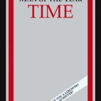 Fun – Man Of The Year 20×30 – Bedruckter Bar Spiegel NEU Wandspiegel mit schwarzem Kunststoffrahmen in Holzoptik Barspiegel