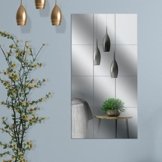 Spiegelfolienfolien Wandaufkleber Spiegel Selbstklebende flexible Spiegelfolien für Möbel Schlafzimmer Wanddekoration