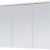 Eleganter Spiegelschrank Bad mit LED-Beleuchtung in Titan Weißer Badezimmerspiegel Schrank viel Stauraum 106 x 68 x 17,5 cm