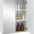 Spiegelschrank Bad weiß helle Eiche Badezimmerschrank hängend, Badschrank mit Spiegel Wandschrank mit Einlegeböden 60x75x21 cm