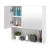 Badezimmerschrank mit Spiegel Spiegelschrank mit Tür Metallscharnieren Schrank mit 5 Fächern Hängeschrank Weiß 54x55x15 cm