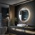LED Runder Licht Badezimmer Spiegel Wandspiegel Anti-Nebel Wand Befestigter Make-up-Spiegel mit Smart Touch Heizung