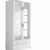 Schrank in Weiß mit Spiegel Drehtürenschrank Kleiderschrank Schubladen 4-türig Kleiderstange Einlegeboden BxHxT 92 x 194 x 53 cm