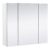 Spiegelschrank Badezimmerschrank mit 3 Spielgeltüren Aufbewahrungsschrank Wandschrank Medizinschrank Hängeschrank für Badezimmer 70,5 × 15 × 60,5 cm Weiß