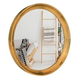 Wandspiegel aus Holz, Retro-Spiegel, dekorativer HD-Spiegel für Badezimmer, Eingänge, Wohnzimmer Flur Esszimmer Schlafzimmer