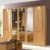 Drehtürenkleiderschrank mit 3 Spiegeltüren Erle Holz Natur Kleiderschrank Landhaus rustikal elegant mit Licht